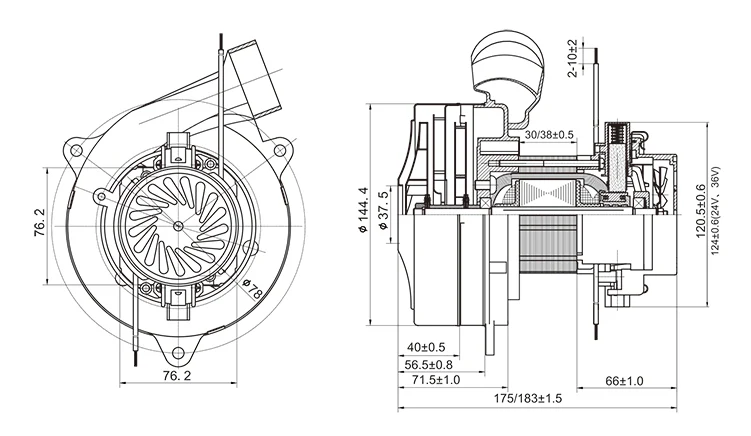 XWHH95 Brushed DC Vacuum Cleaner Motor